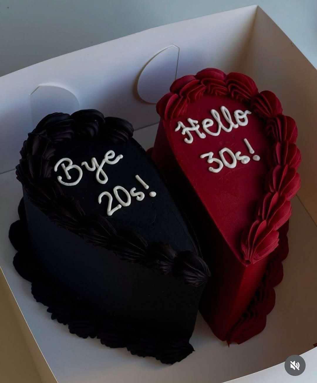 Hearts Apart Cake – Red & Black Split Heart-Shaped Cake for Birthdays & Anniversaries