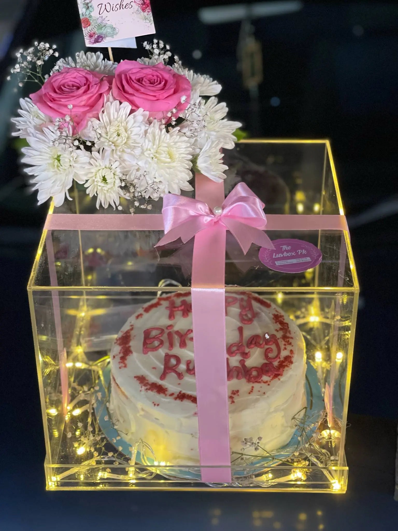 Acrylic Elegance – Floral & Cake Fusion