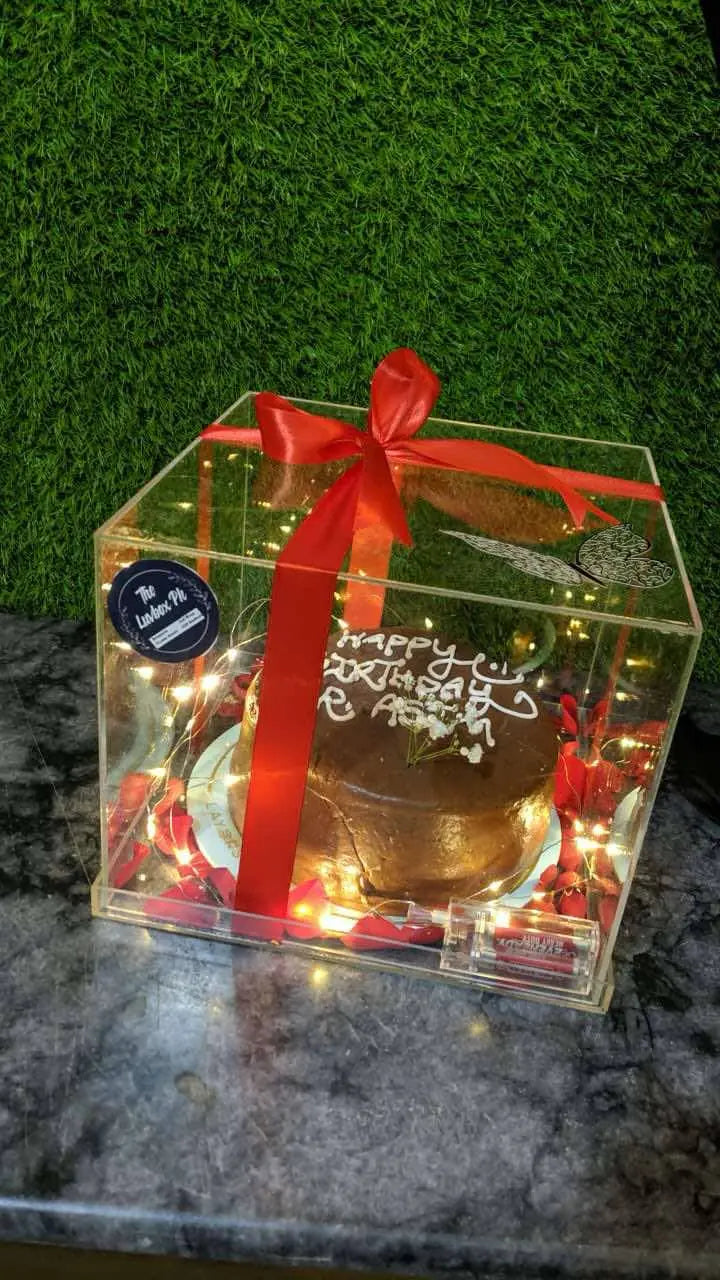 Acrylic Elegance – Floral & Cake Fusion