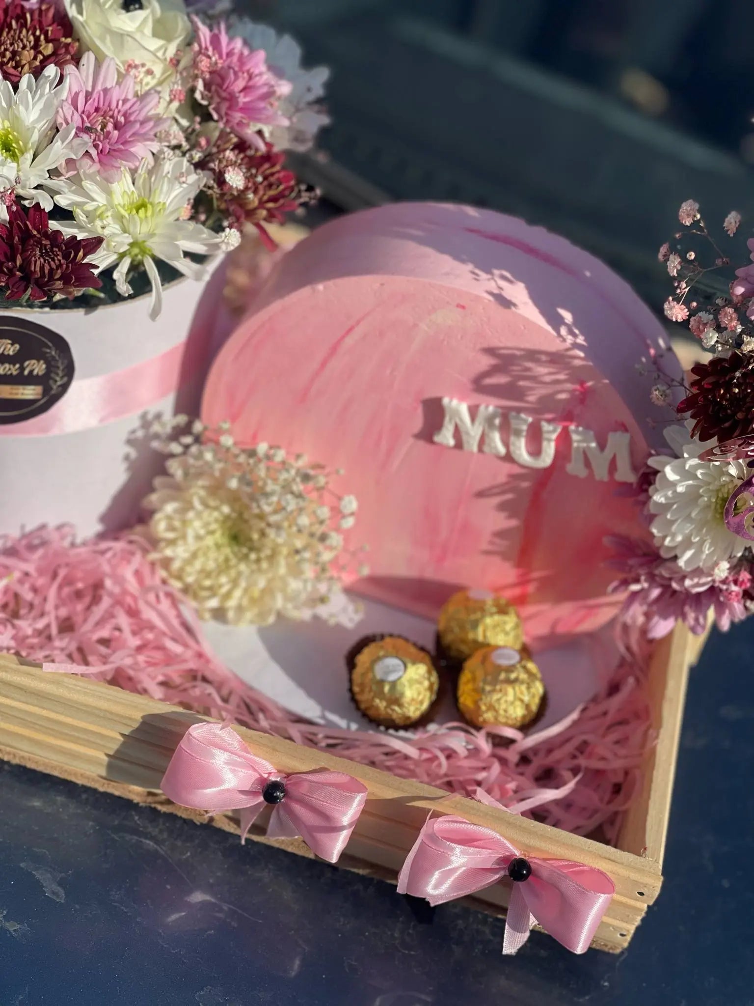 Eternal Bloom Mother's Day Wooden Basket