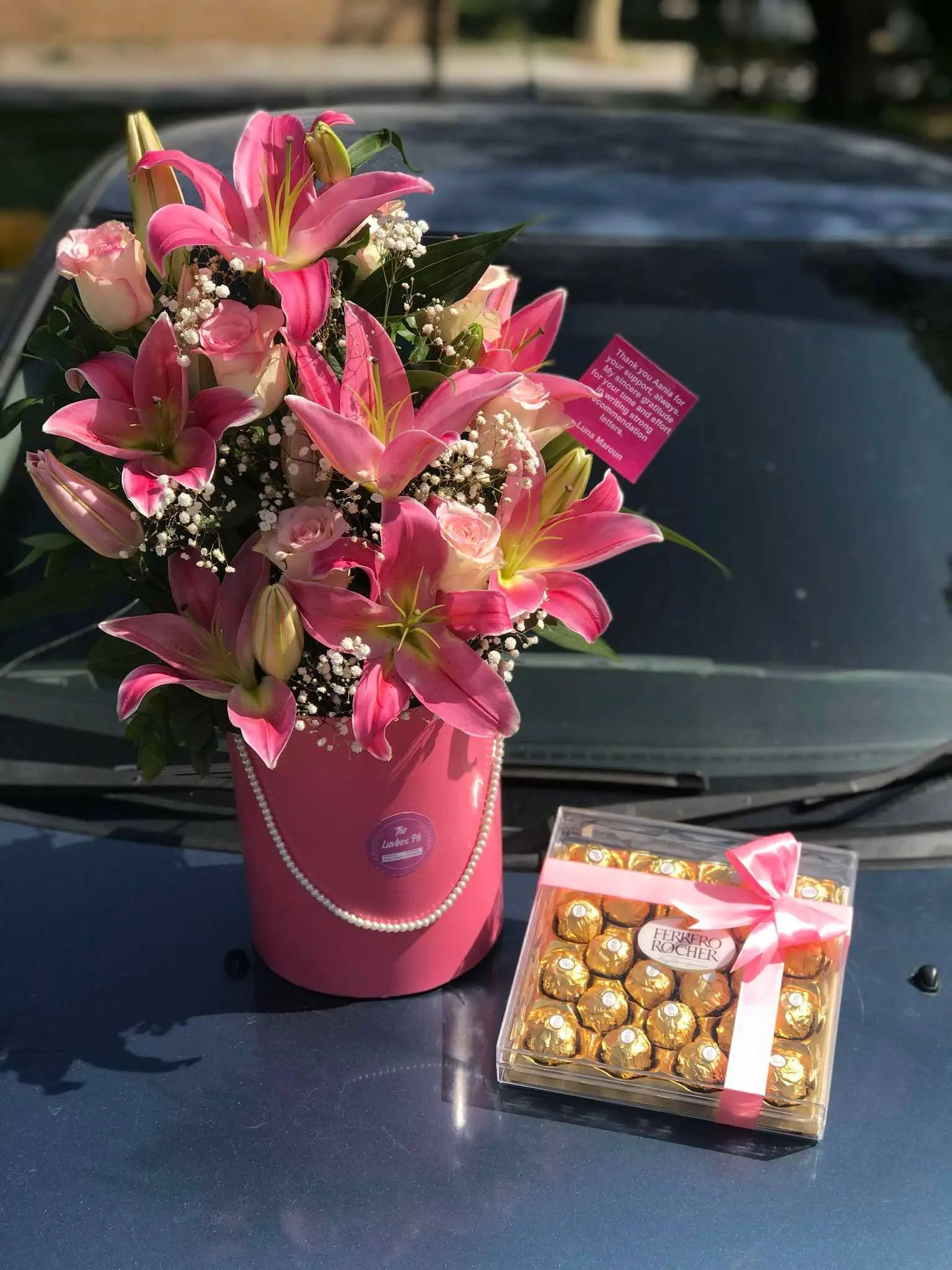 Elegant Lily & Ferrero Rocher Box