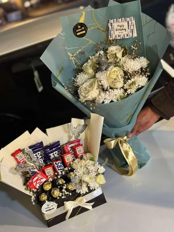 Sweet Bloom Duo | Bouquet & Chocolate Box Combo
