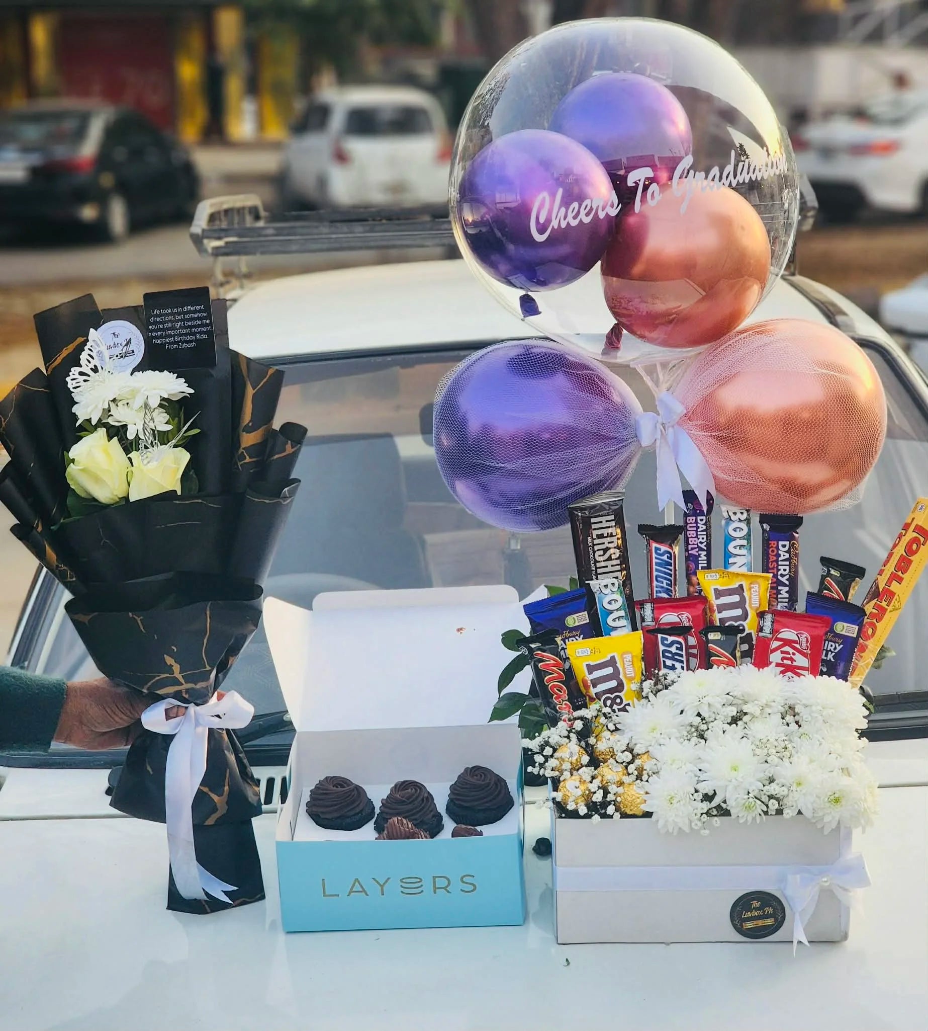 Velvet Treats ✨ Premium Birthday Chocolate & Cupcake Combo