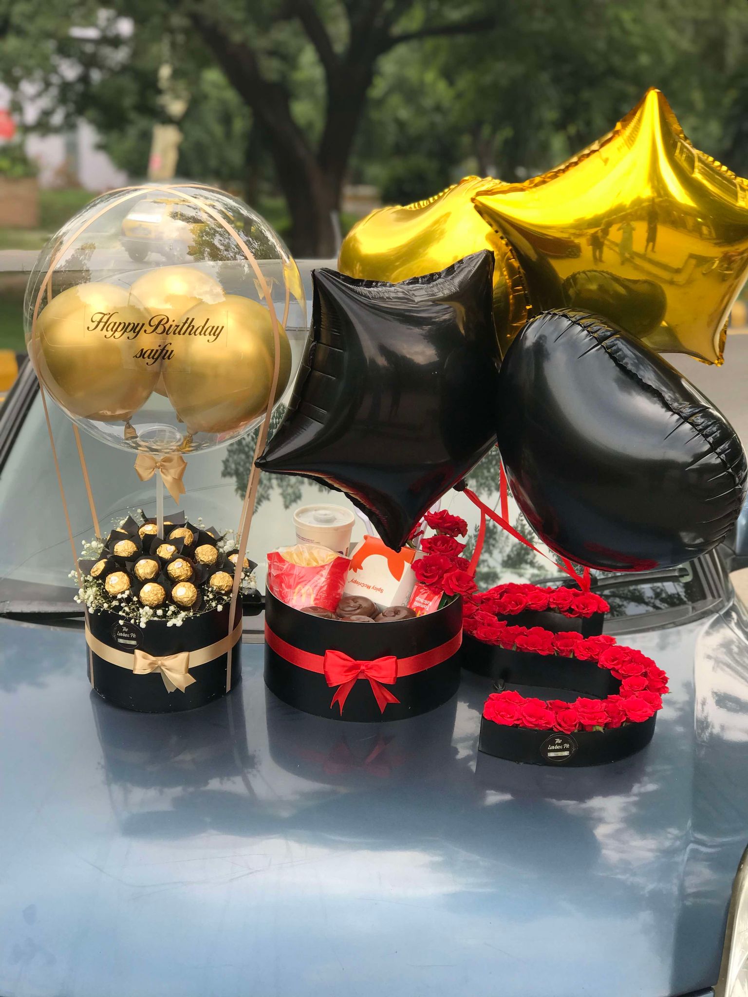 McDonald’s & Ferrero Balloon Combo with Custom Letter