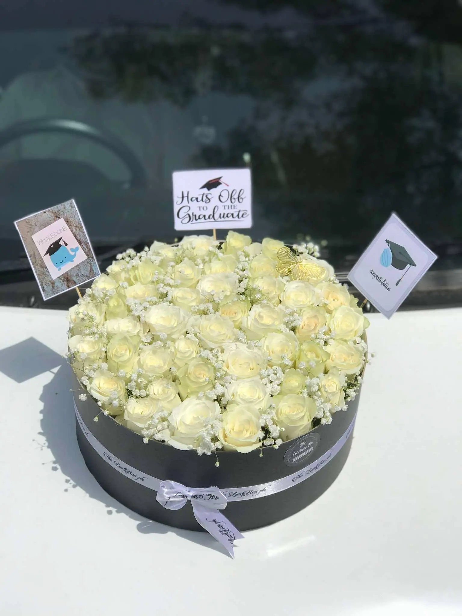 Graduation Celebration – 50 Imported Roses in Luxury Gift Box