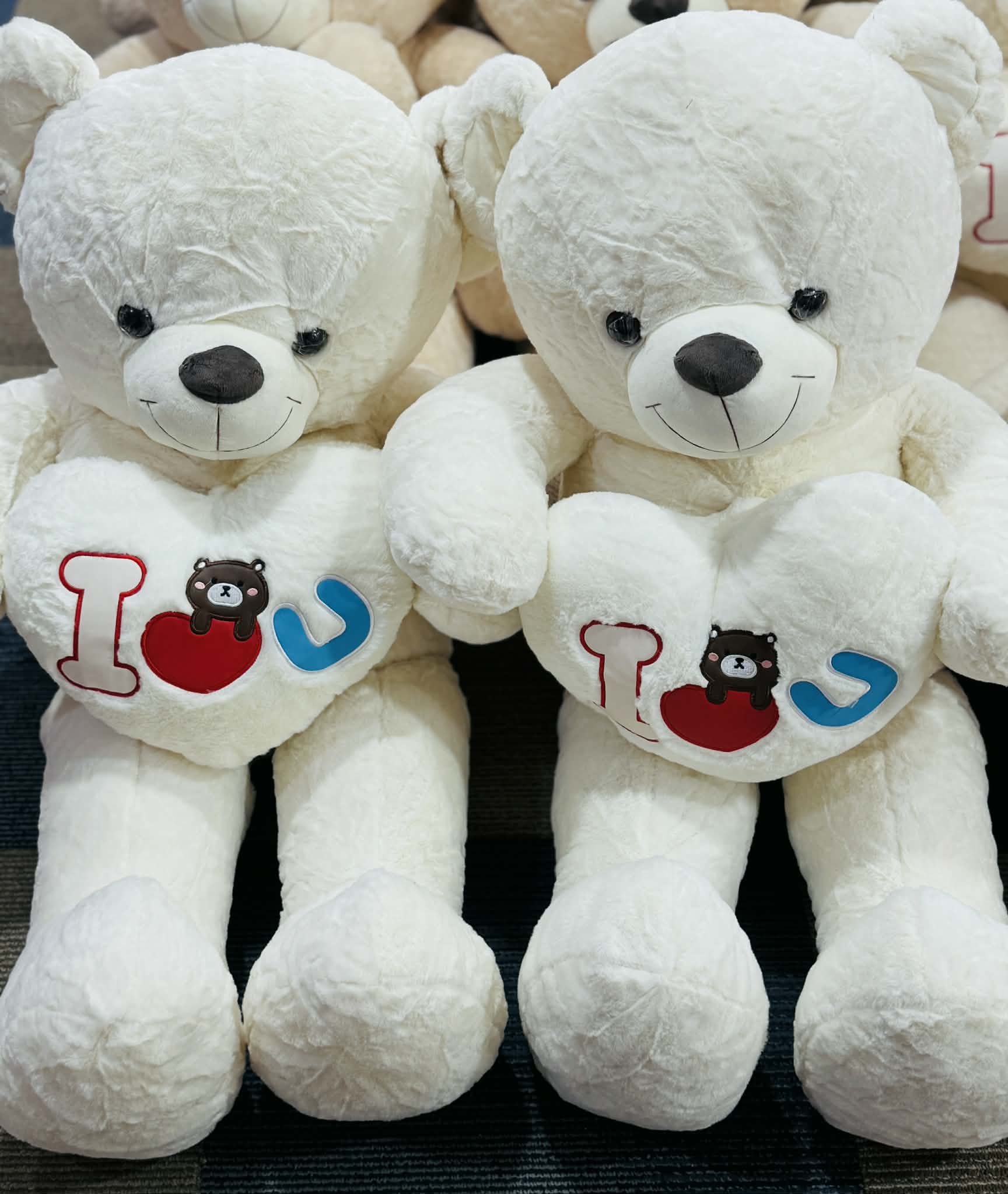 Fluffy medium sized white teddy bear gift for delivery in Islamabad
