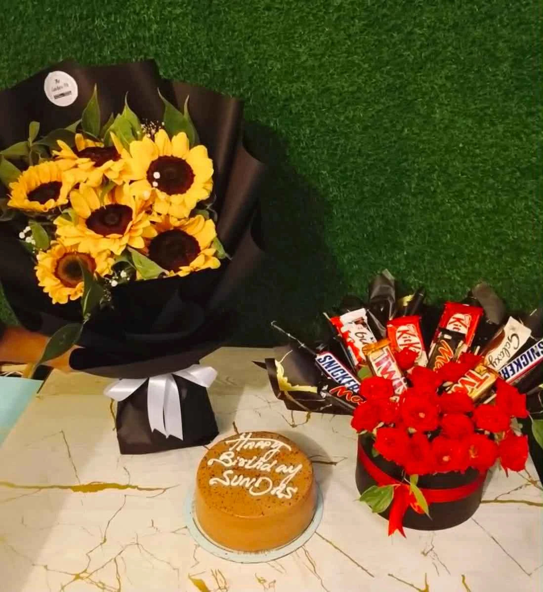 Golden Bliss – Best Seller Sunflower Birthday & Anniversary Combo