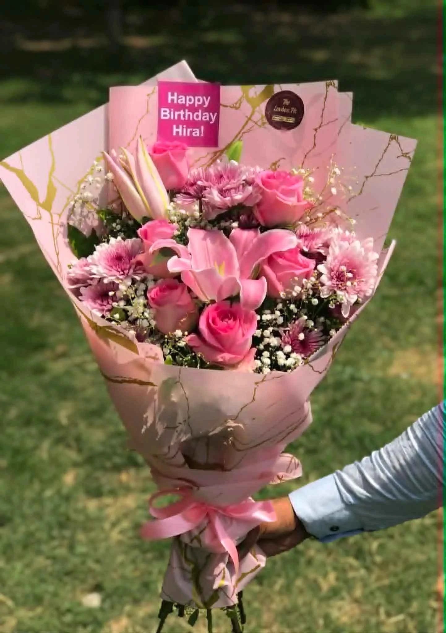 Blush Lily Elegance – Mother’s Day Bouquet with Lilies & Pink Roses