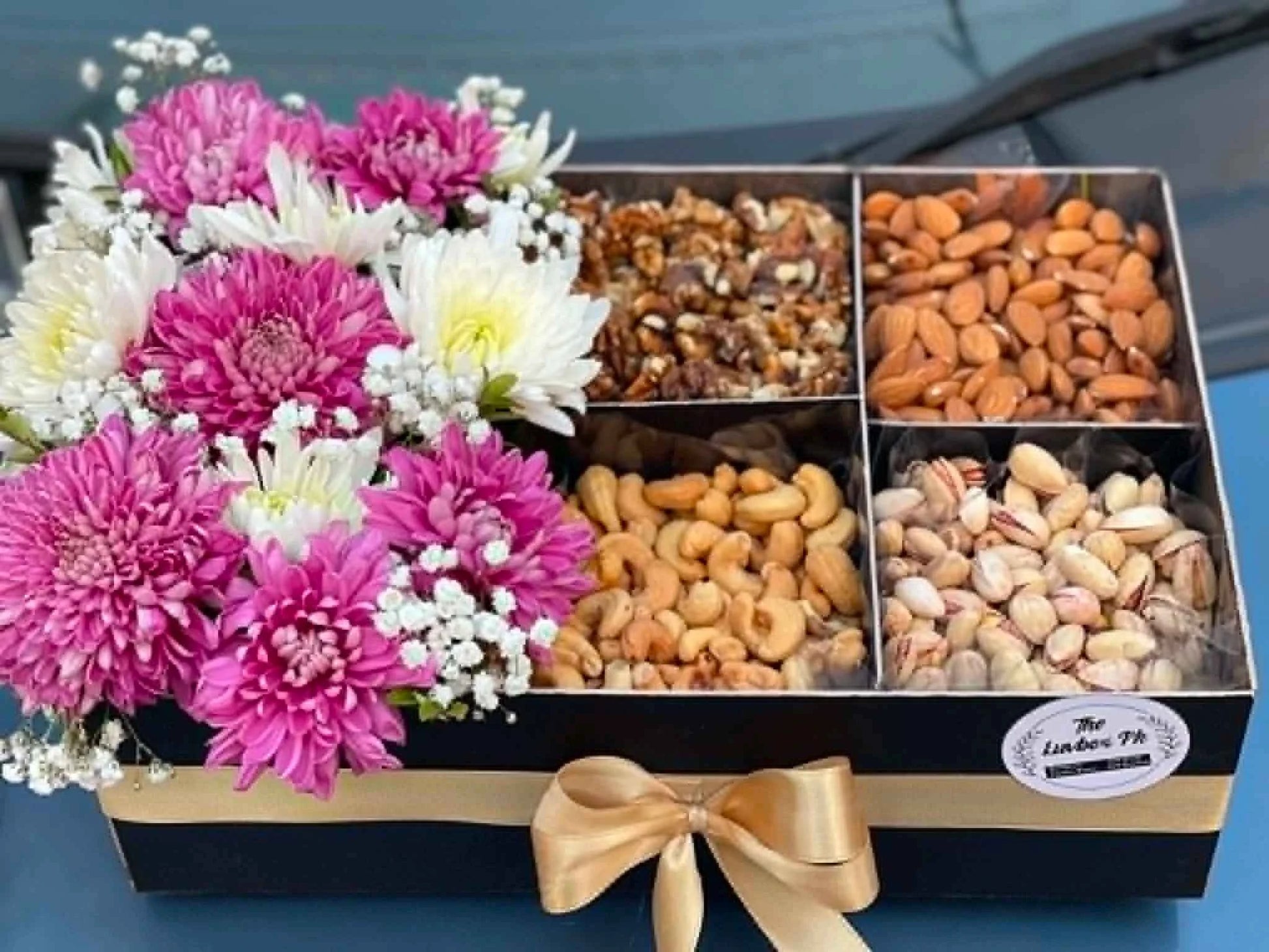 Royal Harvest Box – Luxury Dry Fruits & Floral Gift Hamper